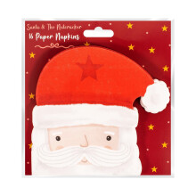 Set Of 16 Santa Claus Paper Napkins Disposable Xmas Dinner Lunch Party