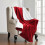 (Double: 150X200 cm) Warm Sherpa Blanket Reversible Red Bed Throw Sofa Mink 1