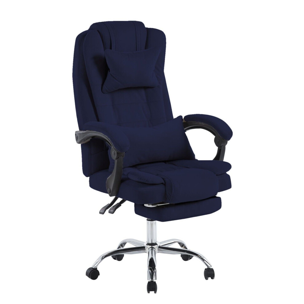 Hygrad (Blue) Velvet Office Chair Recliner Swivel Ergonomic Executive Pc Computer Gaming Chair Blue