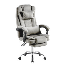 (Grey) Velvet Office Chair Recliner Swivel Ergonomic Executive PC Computer Gaming Chair