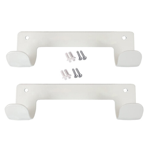 2Pack Ironing Board Hanger,Wall Mounted for Laundry Rooms (White)