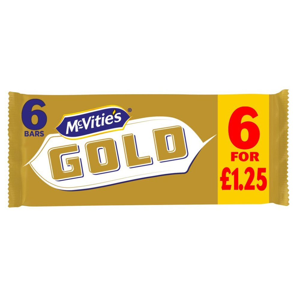 McVitie's Gold Caramel Flavour Biscuit Bars Multipack110g( pack of 12)