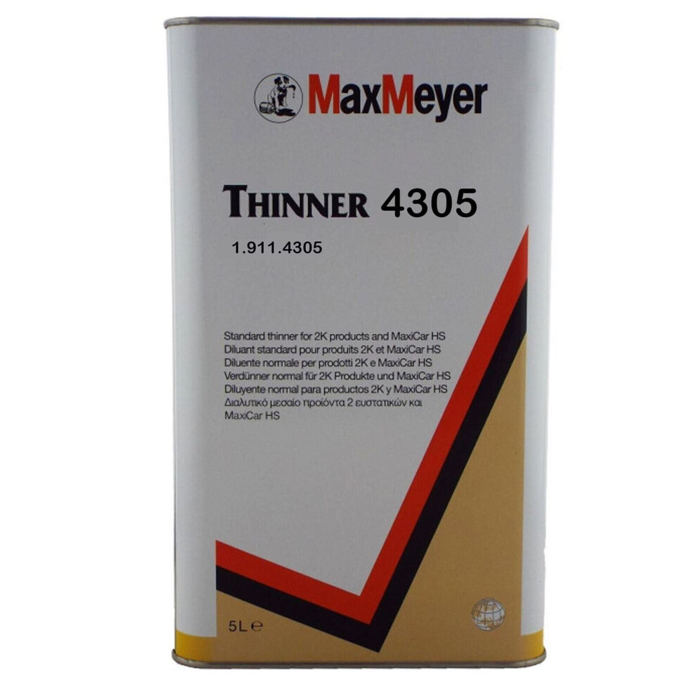 Max Meyer 1.911.4305/E5 2K Universal Fast Thinner - Mix Up To 10% - 5 Litre Can 3871175550563