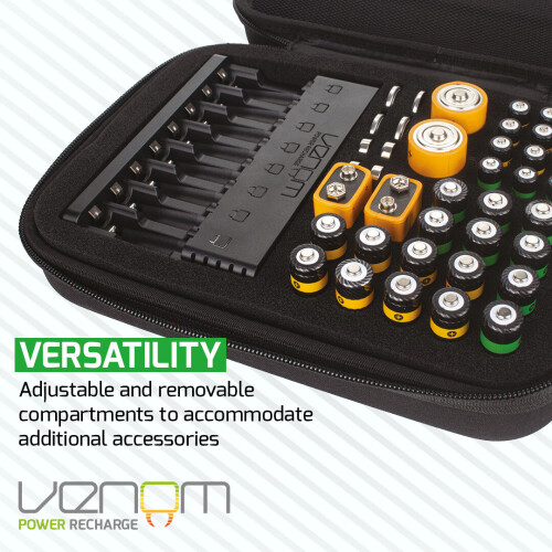 Venom Battery Storage Case and Organiser with Battery Charge Tester 2