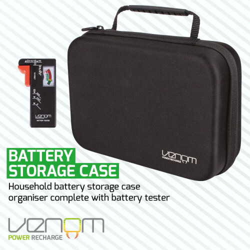 Venom Battery Storage Case and Organiser with Battery Charge Tester 1