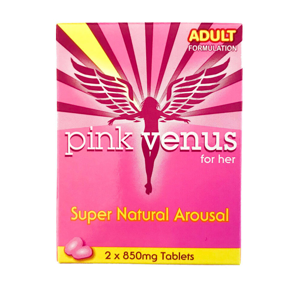 Pink Venus 2 x Sex Tablets 850mg Female Natural Arousal