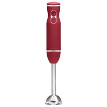 Chefman Immersion Blender, 800W Hand Blender with Stainless Steel Blades, Powerful Electric Ice Crushing 2-speed Control Handheld Food Mixer, Red