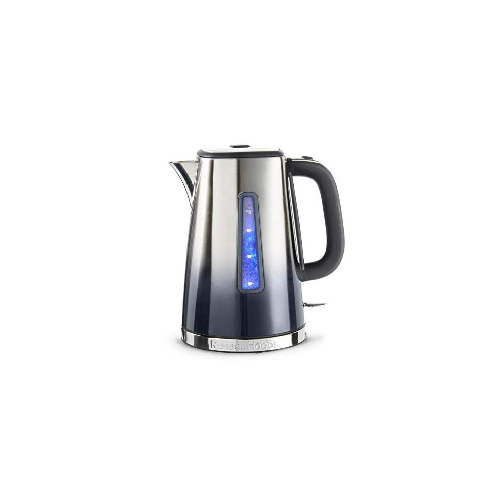 Russell Hobbs 25111 Eclipse Polished Stainless Steel and Midnight Blue Ombre Electric Kettle, 3000 W, 1.7 Litre