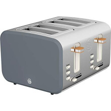 Swan ST14620GRYN, 4 Slice Nordic Toaster, 1500W, Slate Grey