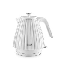 De'Longhi Ballerina Electric Kettle, 360 Swivel Base, Water Level Indicator, Cord Storage, KBD3001.W, 3000 W, UK PLUG, White