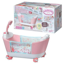 Baby Annabell Let's Play Bathtime Tub 43cm - Under-the-Sea Pattern & Special Water Effect - Lights Up - Creative Play Promotes Empathy