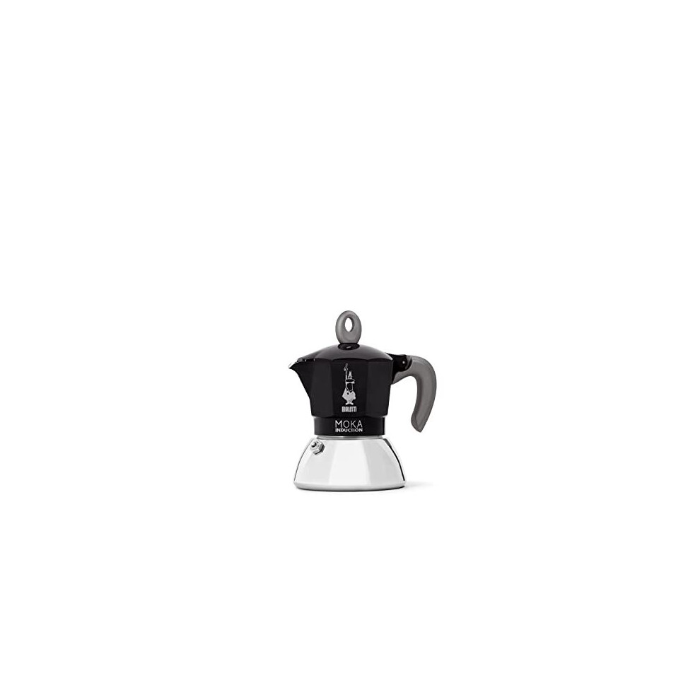 Bialetti New Moka Induction Induction Coffee Maker, 2 Cups, 90 milliliters, Aluminium, Black