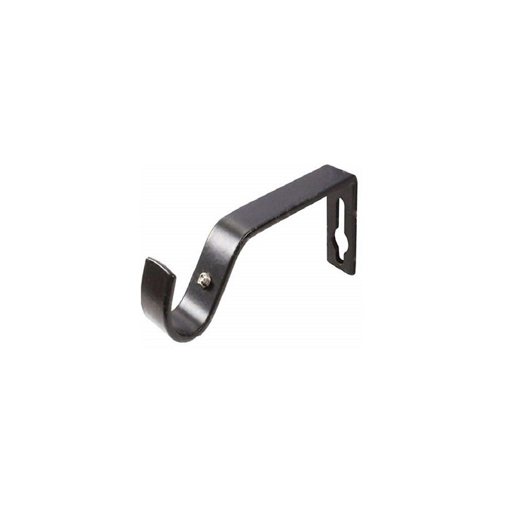 (28mm Black) Heavy Duty Curtain Pole Brackets 19mm 28mm Black Antique Brass & Brushed Nickel