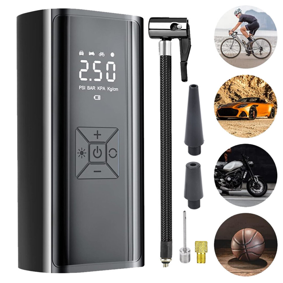 Electric Tyre Inflator Air Compressor Usb Rechargeable Car Tyre Pump 9344953516883
