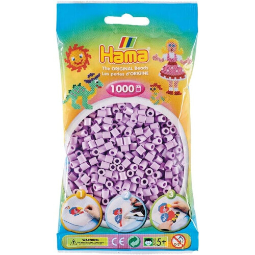 Hama Beads Hama - 1 000 Standard-MIDI-Bügelperlen (Ø5 mm) Pastelllila