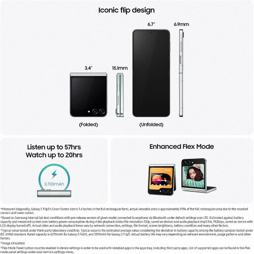 Samsung Samsung Galaxy Z Flip 5 8GB 256GB Android Smartphone - Μαύρο 1