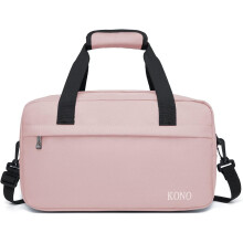 (S (35cmx 20cm x20cm)-14L) Holdall Cabin Luggage Under Seat Ryanair Flight Carry-on Bag Unisex Sports Travel Duffels Bag - Pink