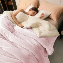 (King: 200 X 240 cm, Pink) 480GSM Sherpa Fleece Reversible Blanket Sofa Throw - Thick Blanket for all Seasons UK Made