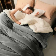 (King: 200 X 240 cm, Silver) 480GSM Sherpa Fleece Reversible Blanket Sofa Throw - Thick Blanket for all Seasons UK Made