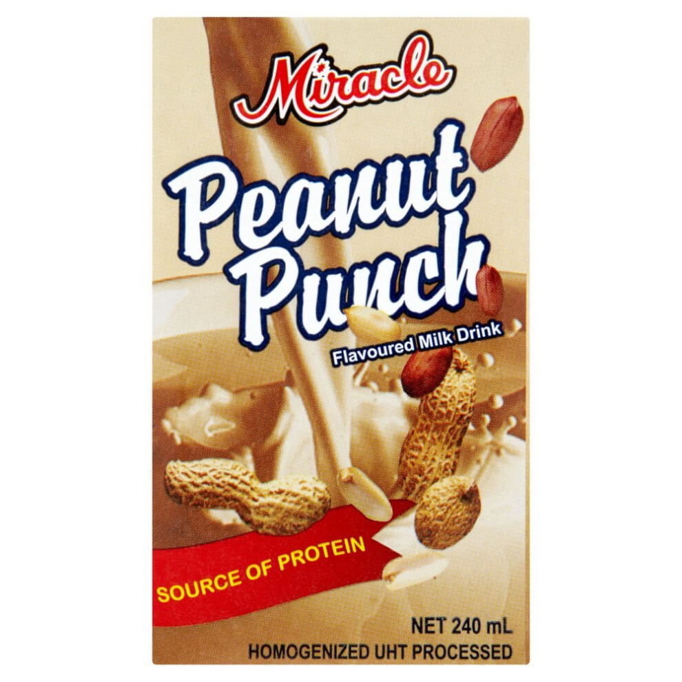 Miracle Peanut Punch Flavoured Milk Drink 240ml ( pack of 24 )