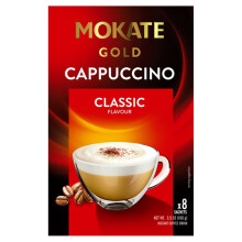 Mokate Gold Cappuccino Classic Flavour Instant Coffee Drink 8x12.5g (100g) Pack of 12