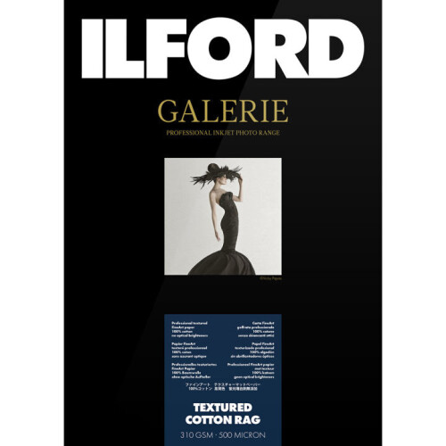 ((24") 61cm x 15m) Ilford Galerie Textured Cotton Rag Inkjet Photo Paper Rolls 310GSM