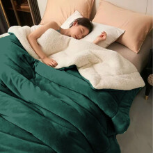 (King: 200 X 240 cm, Green Emerald) 480GSM Sherpa Fleece Reversible Blanket Sofa Throw - Thick Blanket for all Seasons UK Made