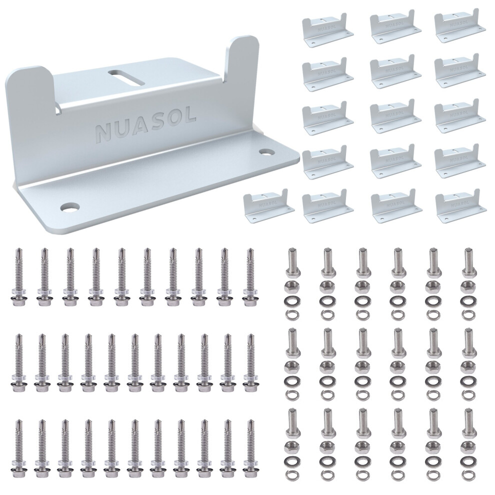 Nuasol - Nuafix 16X Z-Bracket For Photovoltaic Solar Panel Mounting - Aluminium 4252023109864