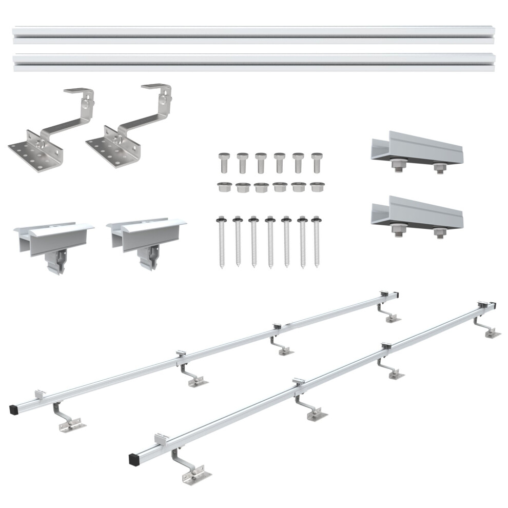 Nuasol Photovoltaic Solar Panel Mounting Set For Tiled Roof Expansion 4252023114684