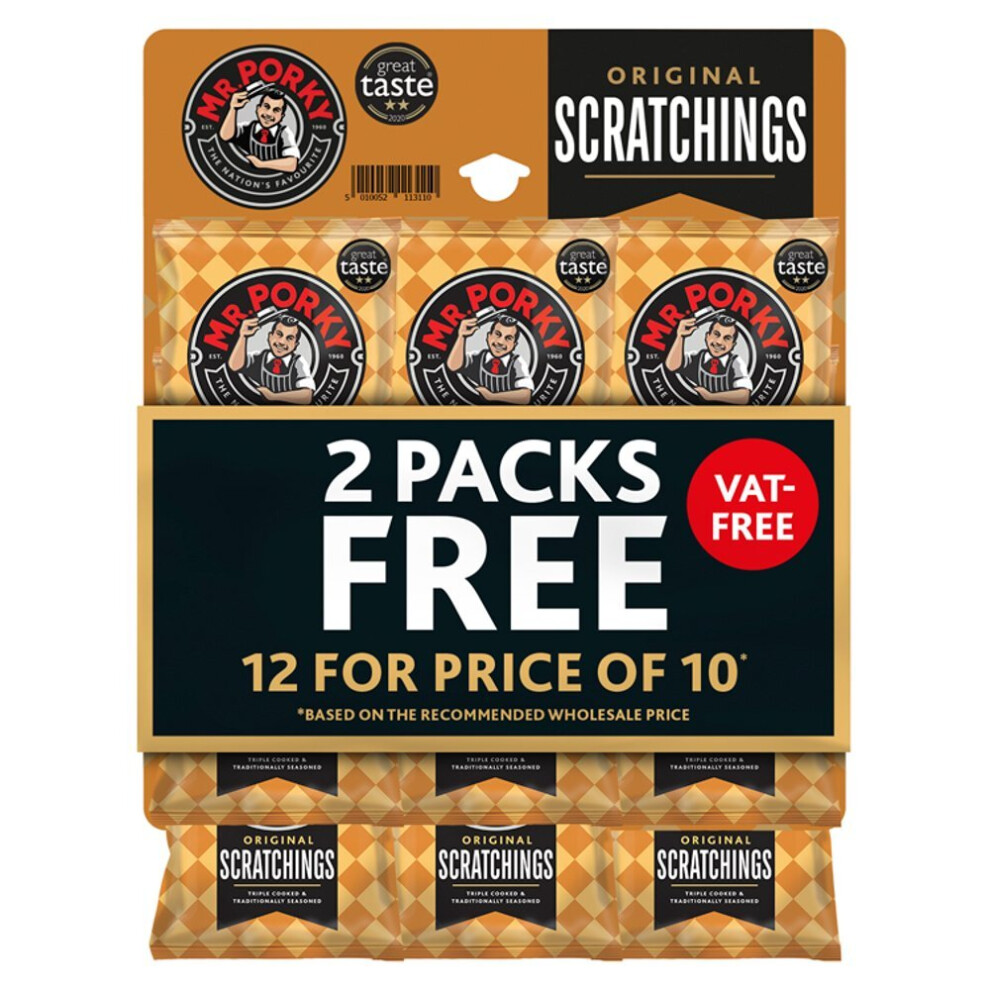 Mr. Porky Original Scratchings 25g ( pack of 12 )