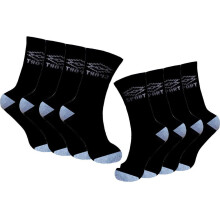 (Black) Mens Sports Socks Cotton Rich Soft Cushioned 12 Pairs Crew Sock UK Size 6-11 New