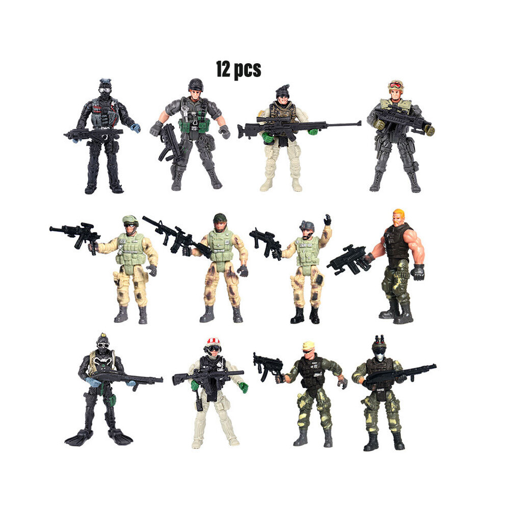 Special Forces Army Men Combat Swat Soldier Action Figures Toy Body Removable