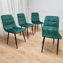 KOSY KOALA Dining Chairs Set Of 4 Green Tufted Chairs Velvet Chairs