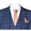 (52) Mens 3 Piece Blue Gold Check classic 1920 suit 4