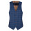 (52) Mens 3 Piece Blue Gold Check classic 1920 suit 5