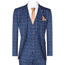 (52) Mens 3 Piece Blue Gold Check classic 1920 suit