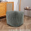 (Charcoal) Square Cord Footstool Pouffe Ottoman Foot Rest 4