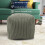 (Mink) Square Cord Footstool Pouffe Ottoman Foot Rest 7