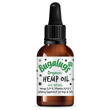 Bugalugs Hemp Oil Dog Calming Products 50ml- Nervous dog products for dog anxiety relief - Hemp oil for dogs uk & cats, organic food supplements with