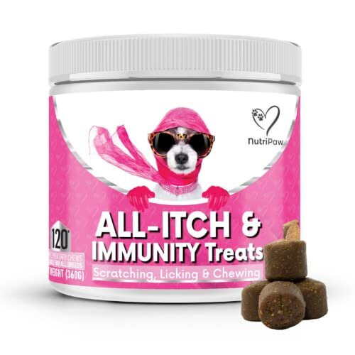 NutriPaw AllItch Immunity Treats For Dogs Soothe Itchy Paws, Eyes