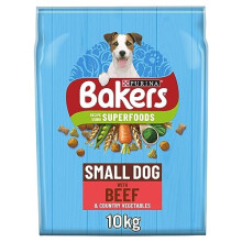 Bakers Small Dry Dog Food Beef & Veg 10 kg