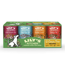 Lily's Kitchen Natural Adult Wet Dog Food Tins Grain-Free Recipe Variety Pack 12x400g