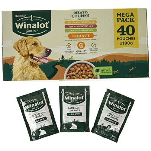 Purina Winalot Cibo per cani misto in salsa, 40 x 100g