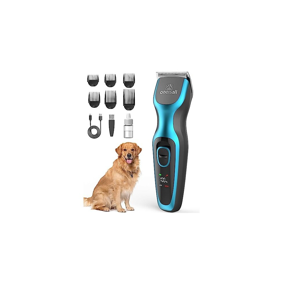 oneisall Dog Clippers Professional for Thick Hair,Dog Clippers for Cockapoo&Poodle,Heavy-Duty Dog Grooming Clippers with Detachable Metal Blade,