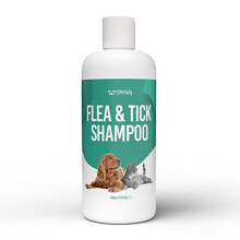 Petsly Tick & Flea Shampoo for Dogs - Dog Flea Shampoo with Tea Tree Oil - Tick Treatment for Cats & Dogs - Dog Shampoo for Itchy Skin & Cat Flea