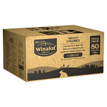 Winalot Dog Food Pouches Mixed in Jelly, 80 x 100 g