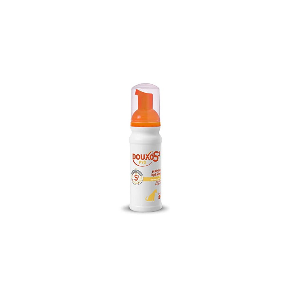 DOUXO S3 PYO - Mousse - Dog Hygiene - Antibacterial and Antiyeast - Purifying and Hydrating - Hypoallergenic fragrance - Veterinary Recommended -