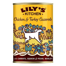 Lily's Kitchen Natural Adult Wet Dog Food Tin – Chicken & Turkey, 6x400g
