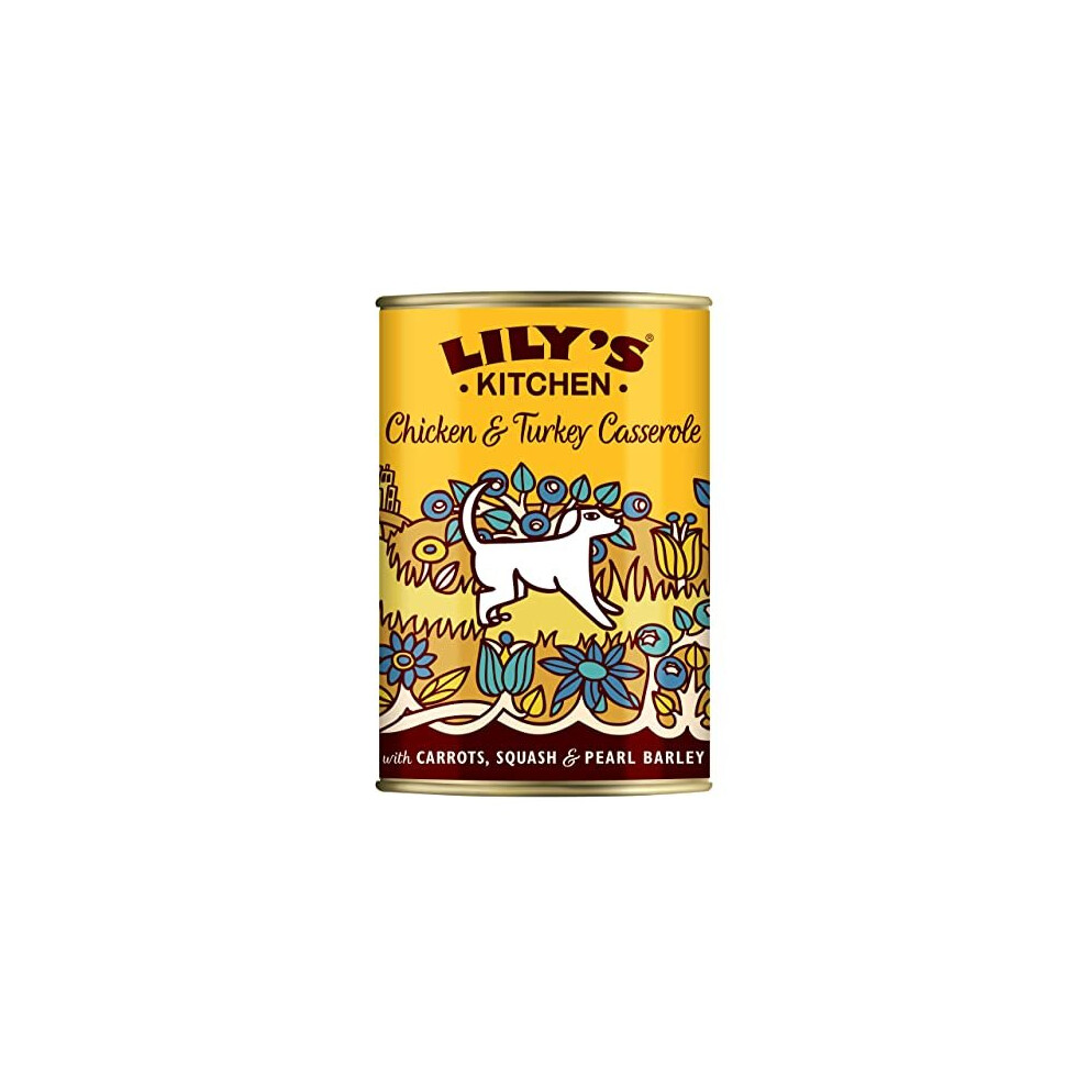 Lily's Kitchen Natural Adult Wet Dog Food Tin Chicken & Turkey 6 x 400g