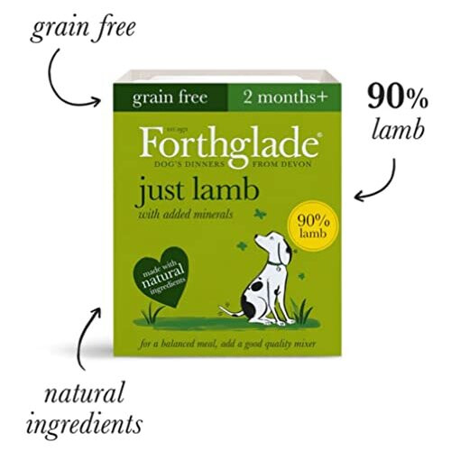 Forthglade Complementary Natural Wet Dog Food Grain Free & Vegetables Just Variety Pack (12 x